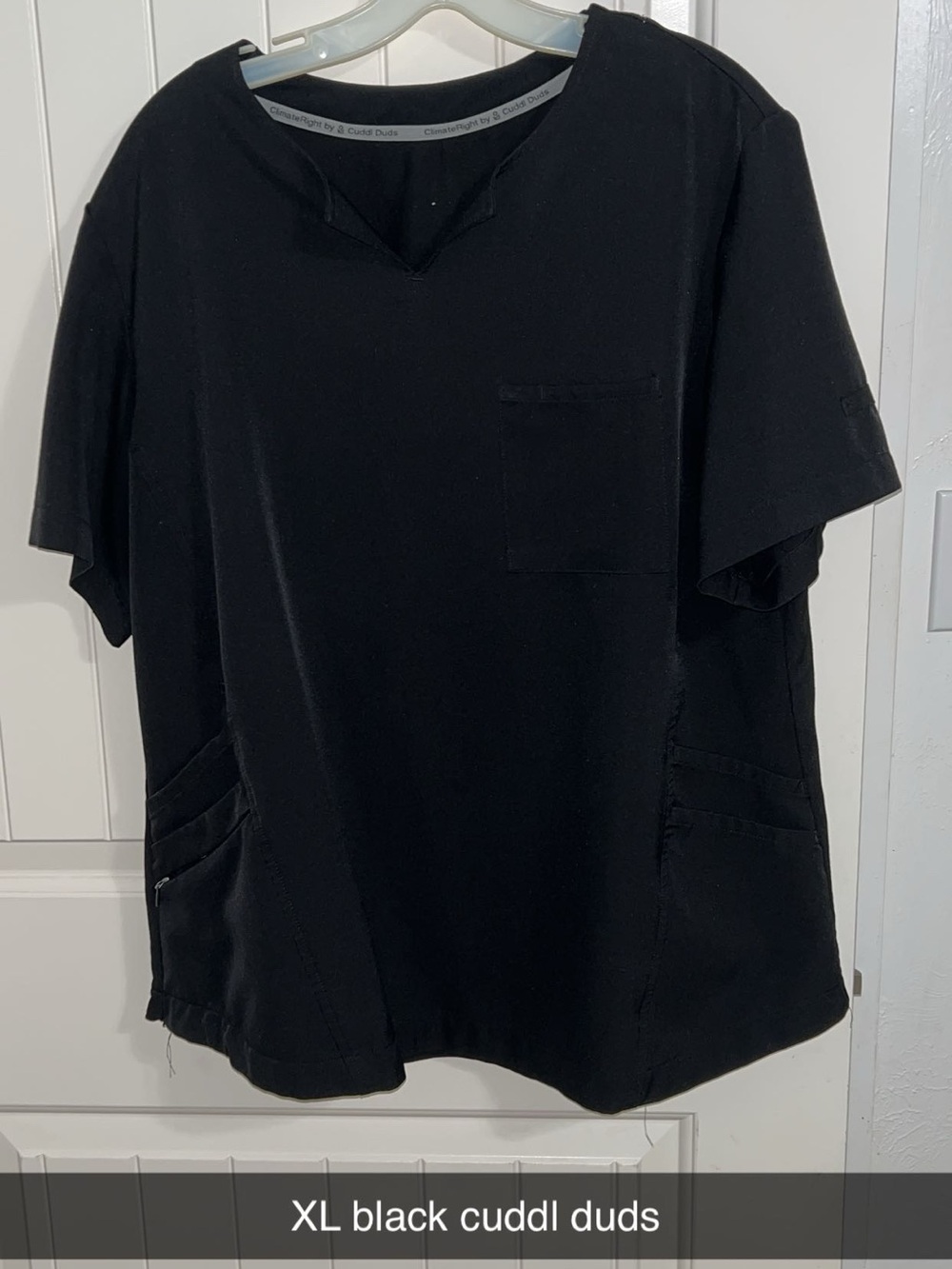Women's Cuddl Duds scrub top and matching bottoms